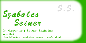 szabolcs seiner business card